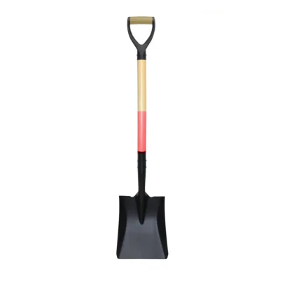 Shovel with a wooden handle